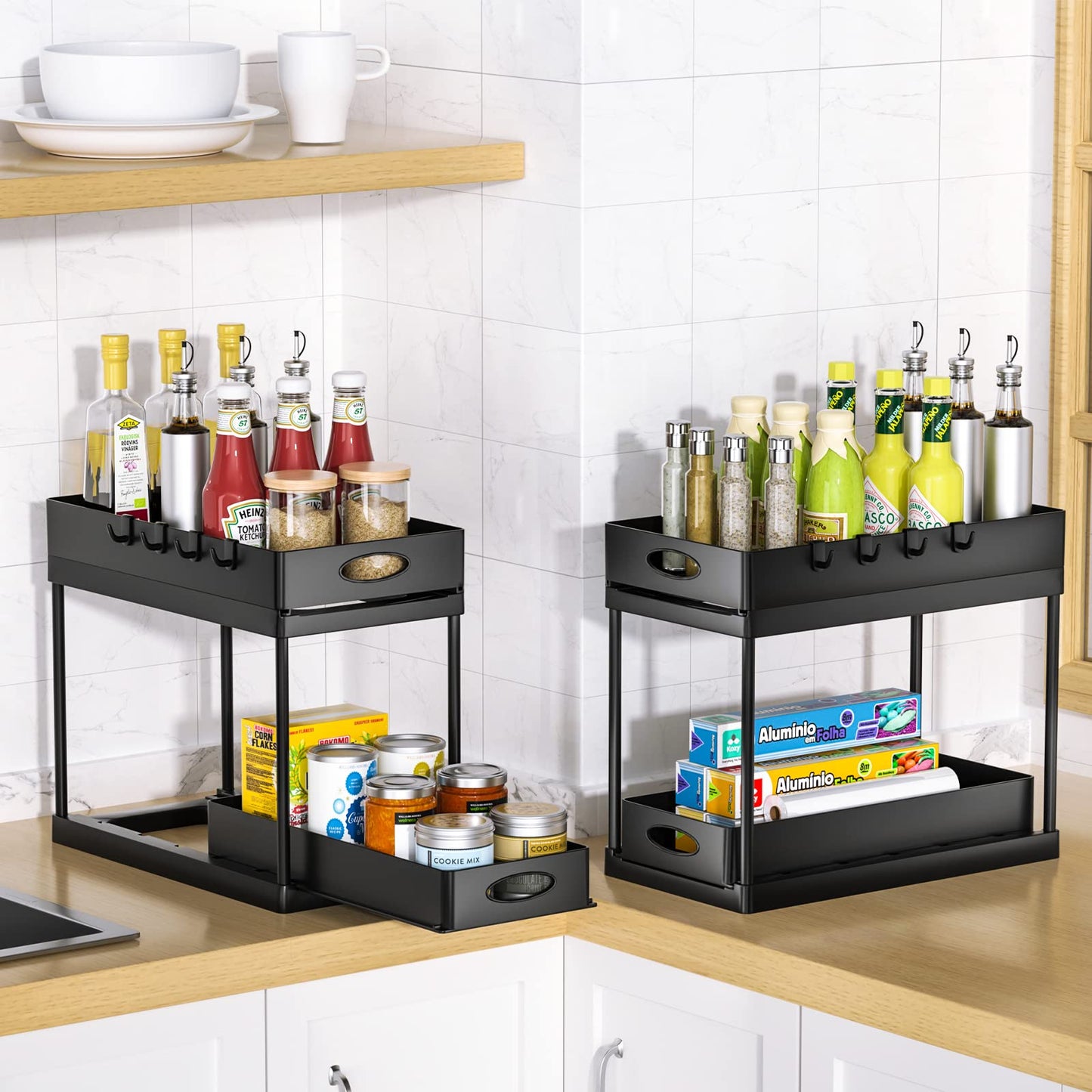 Dual Sliding Under Sink Organizer